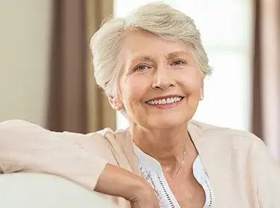Senior patient consulting with an ophthalmologist at Greenwich Ophthalmology Associates